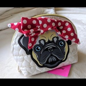 Betsy Johnson Quilted Cosmetic Bag, New